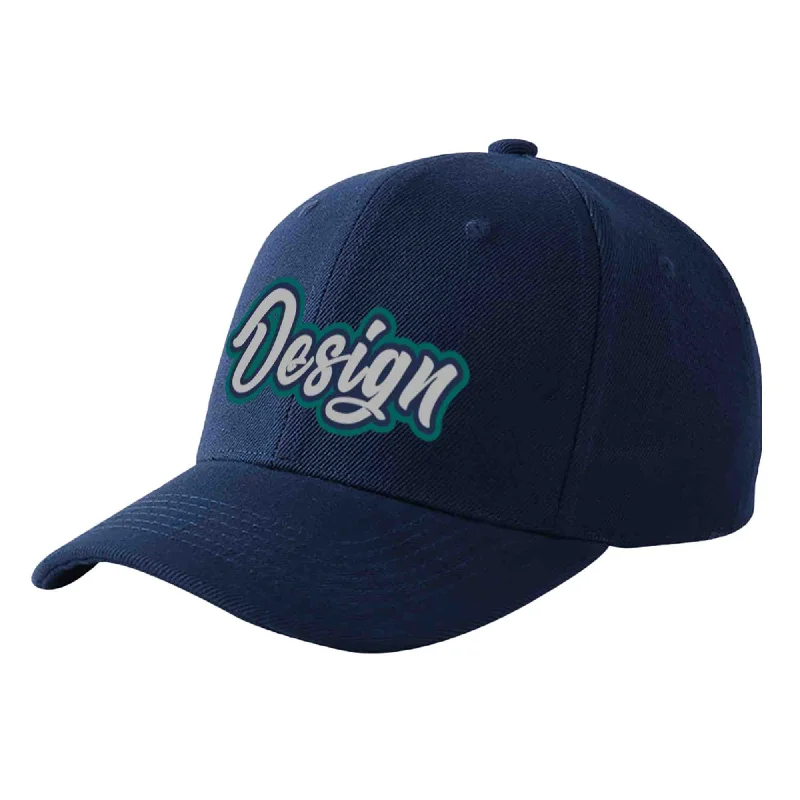 Baseball cap sales and promotionsCustom Navy Gray-Navy Curved Eaves Sport Design Baseball Cap