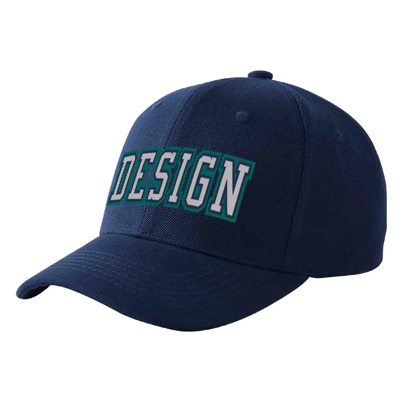 Baseball caps for different seasonsCustom Navy Gray-Navy Curved Eaves Sport Design Baseball Cap