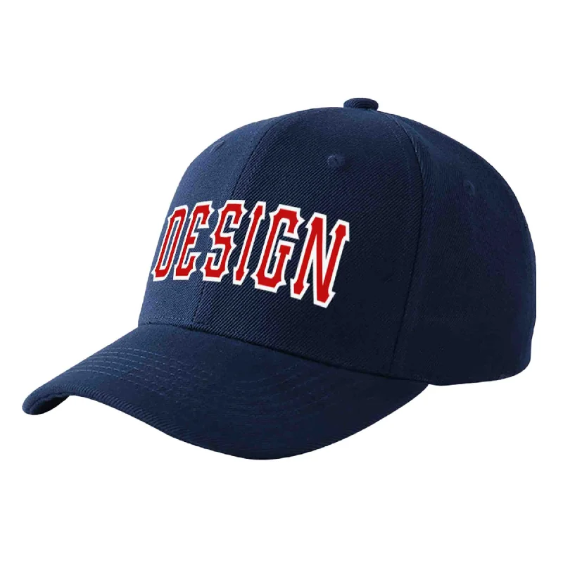 How to prevent a baseball cap from losing shapeCustom Navy Red-White Curved Eaves Sport Design Baseball Cap