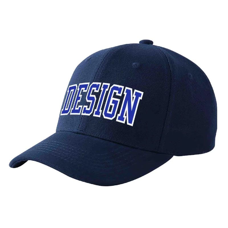 Best baseball cap brands for qualityCustom Navy Royal-White Curved Eaves Sport Design Baseball Cap