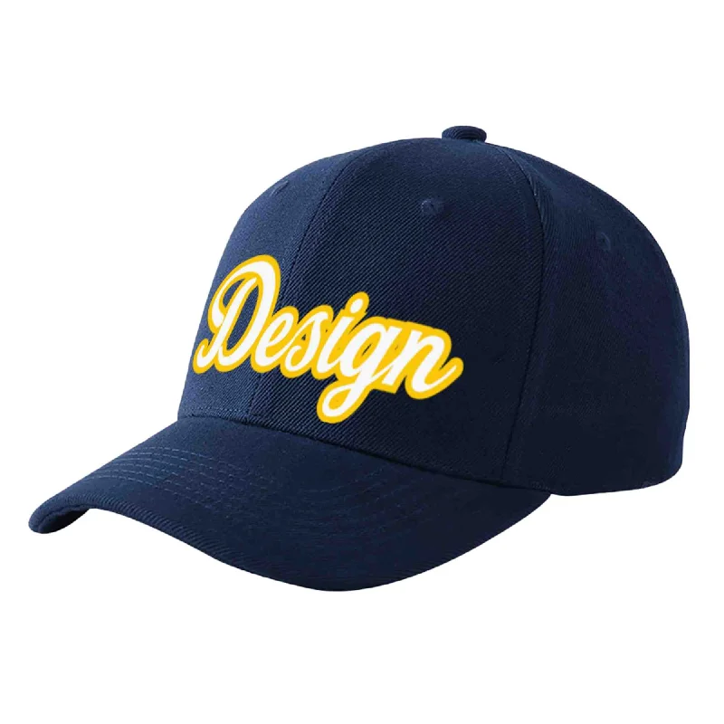 How to prevent a baseball cap from losing shapeCustom Navy White-Gold Curved Eaves Sport Design Baseball Cap