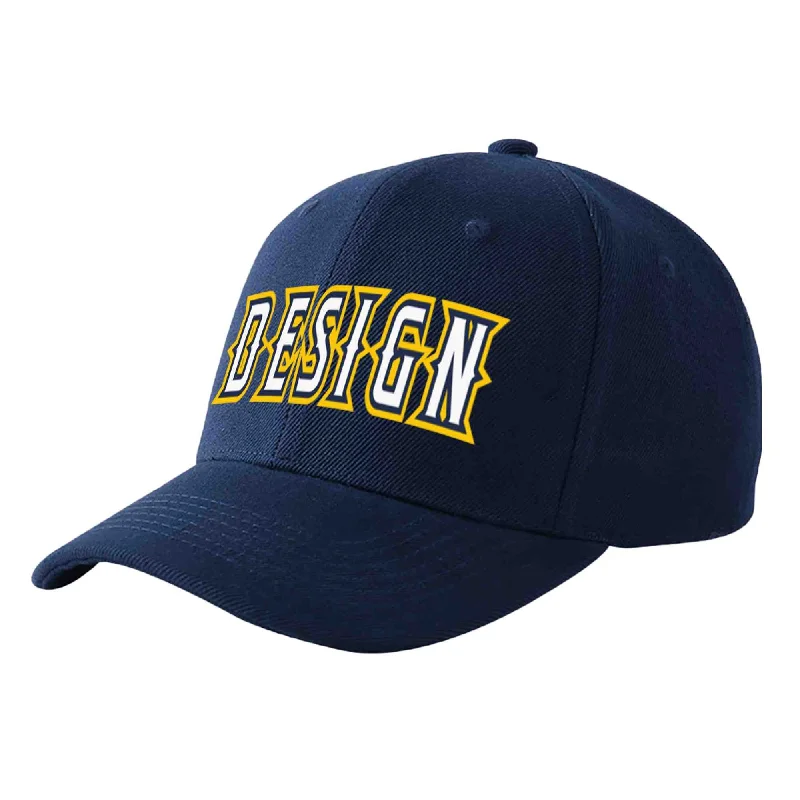 How to clean a baseball capCustom Navy White-Navy Curved Eaves Sport Design Baseball Cap