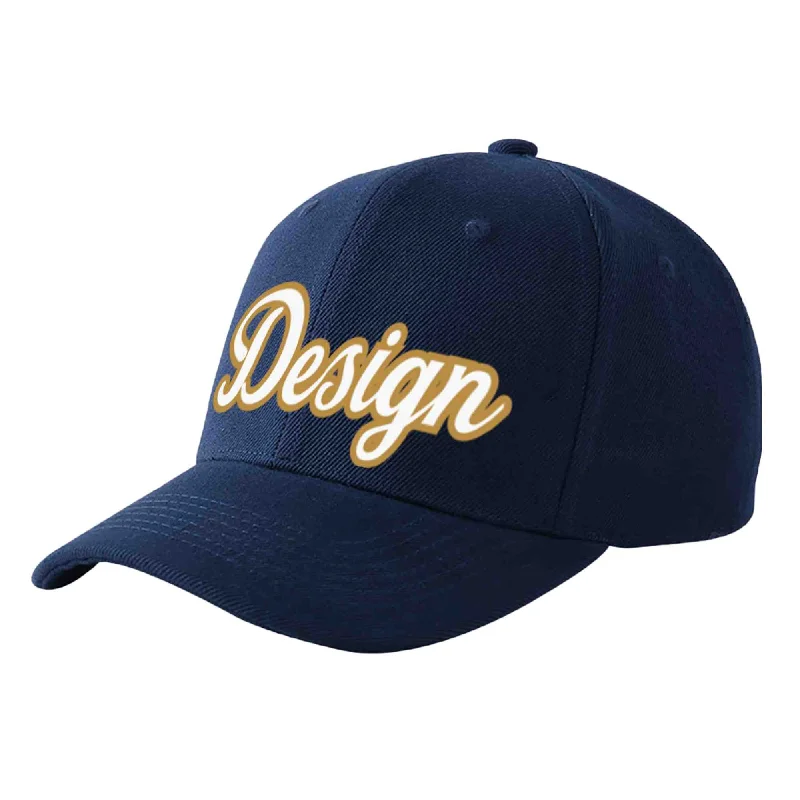 How to choose the right baseball cap colorCustom Navy White-Old Gold Curved Eaves Sport Design Baseball Cap