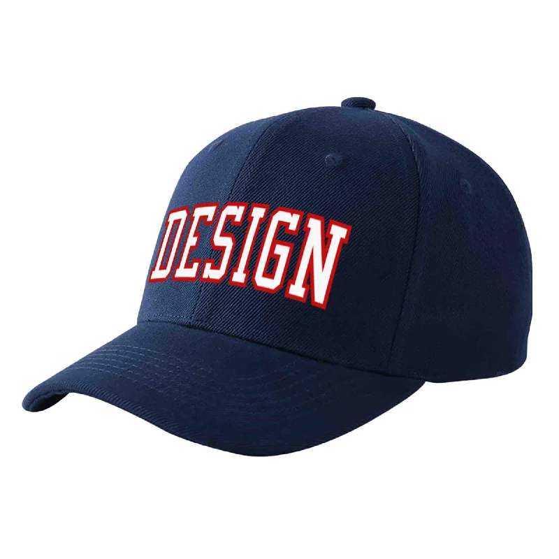 How to choose the right baseball cap styleCustom Navy White-Red Curved Eaves Sport Design Baseball Cap