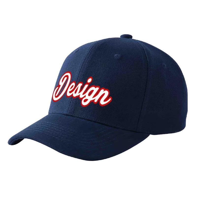 Best baseball cap brands for qualityCustom Navy White-Red Curved Eaves Sport Design Baseball Cap