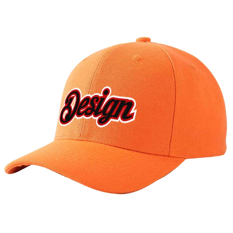 How to choose a baseball capCustom Orange Black-Red Curved Eaves Sport Design Baseball Cap