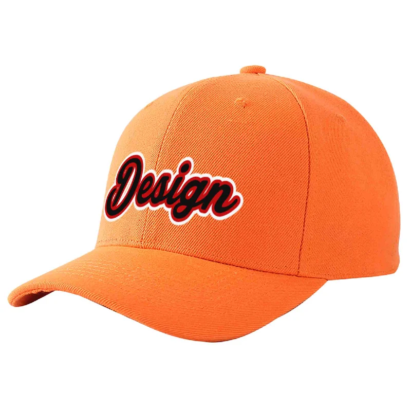 How to store a baseball capCustom Orange Black-Red Curved Eaves Sport Design Baseball Cap