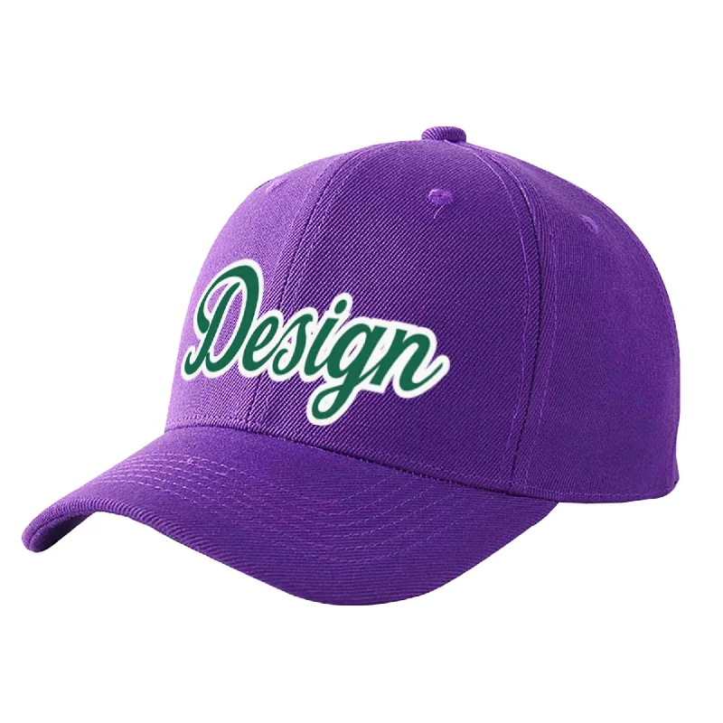 Baseball cap maintenance toolsCustom Purple Kelly Green-White Curved Eaves Sport Design Baseball Cap