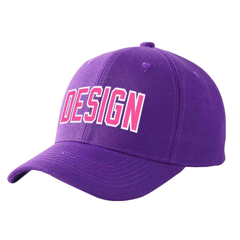 How to adjust a baseball cap fitCustom Purple Pink-White Curved Eaves Sport Design Baseball Cap