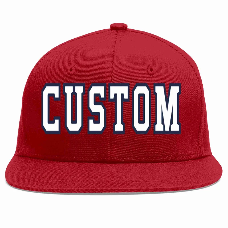 Baseball caps for teenagersCustom Red White-Navy Casual Sport Baseball Cap