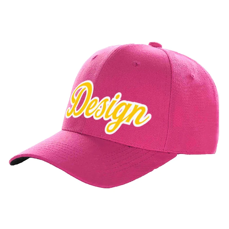 How to prevent a baseball cap from losing shapeCustom Rose Red Gold-White Curved Eaves Sport Design Baseball Cap