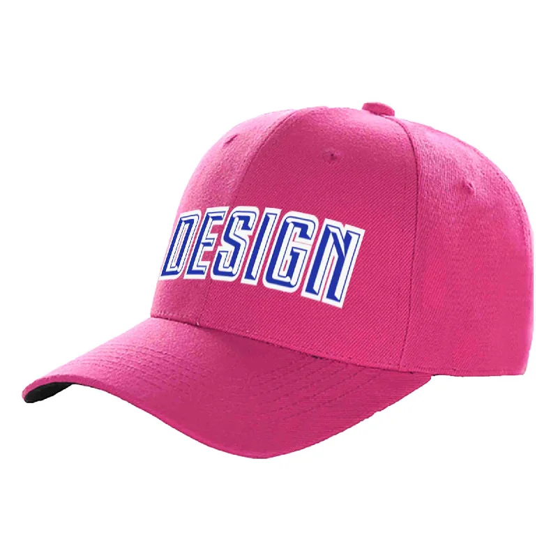 Baseball cap sales and promotionsCustom Rose Red Royal-White Curved Eaves Sport Design Baseball Cap