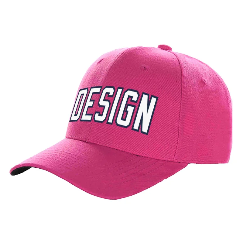 How to adjust a baseball cap fitCustom Rose Red White-Navy Curved Eaves Sport Design Baseball Cap