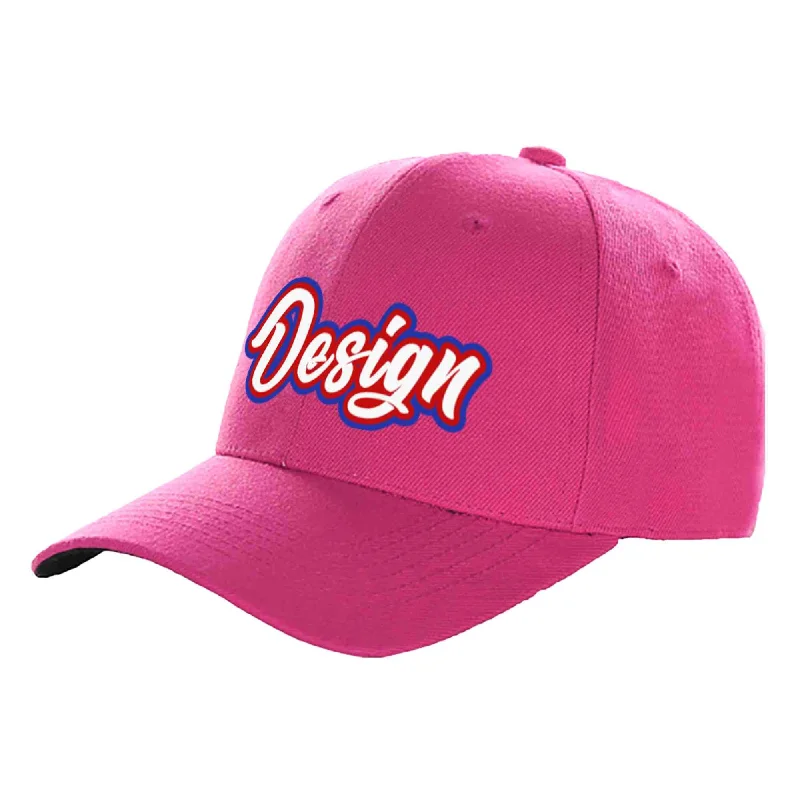 Baseball cap size guideCustom Rose Red White-Red Curved Eaves Sport Design Baseball Cap