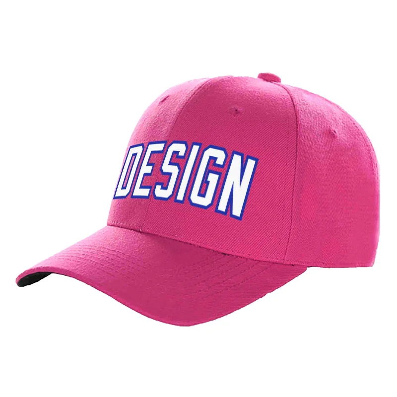 How to choose the right baseball cap styleCustom Rose Red White-Royal Curved Eaves Sport Design Baseball Cap