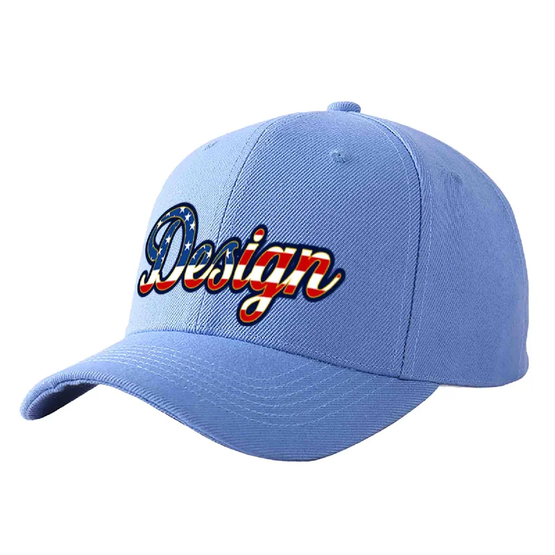 How to prevent a baseball cap from losing shapeCustom Sky Blue Vintage USA Flag-Gold Curved Eaves Sport Design Baseball Cap