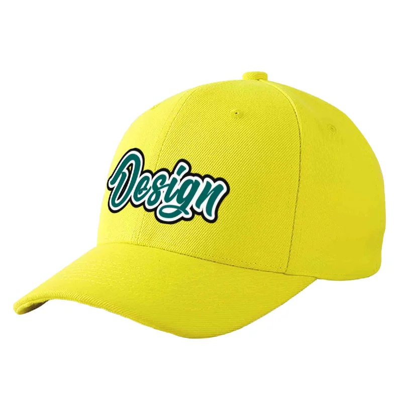 How to adjust a baseball cap fitCustom Yellow Aqua-White Curved Eaves Sport Design Baseball Cap