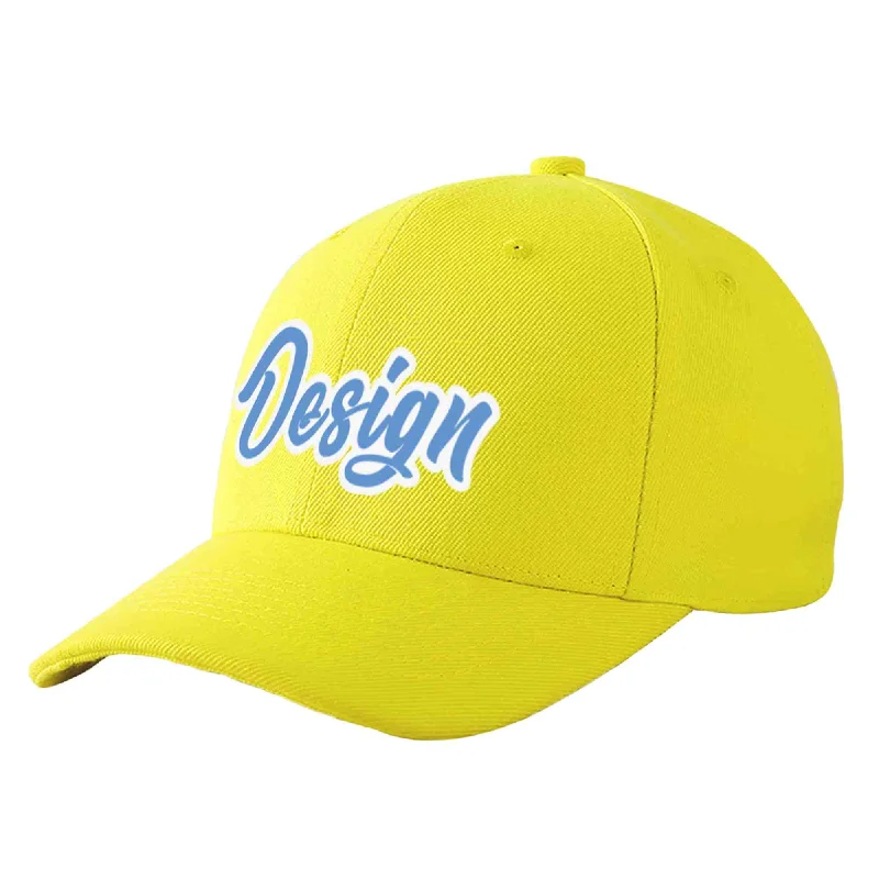 How to store a baseball capCustom Yellow Light Blue-White Curved Eaves Sport Design Baseball Cap